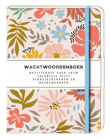 Interstat wachtwoordenboek 120x160mm soft floral