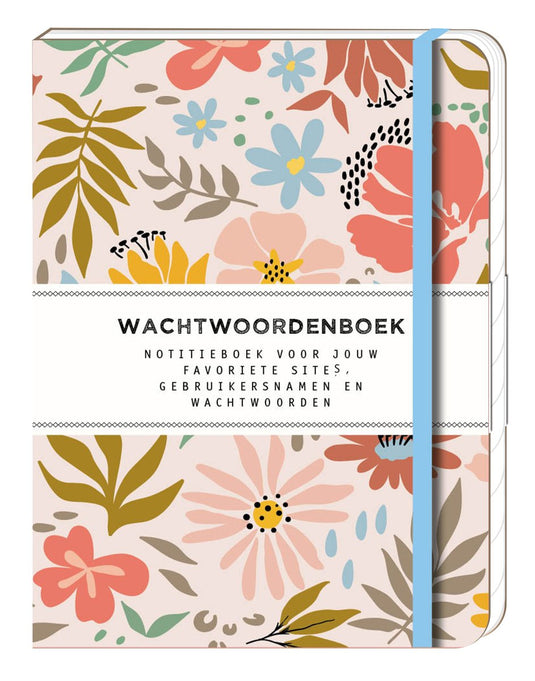 Interstat wachtwoordenboek 120x160mm soft floral