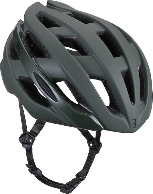 Bbb cycling hawk racefiets helm - large: 58-62 cm - wielrenhelm - fietshelm volwassenen - sporthelm - mat olijf groen - bhe-151