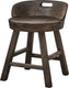 Woood rosalie kruk stoel - paulownia hout - donkerbruin - 57x43x43 cm