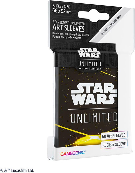 Star wars unlimited - art sleeves - card back yellow - star wars sleeves