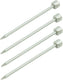 Proplus rotspen met platte kop - aluminium - 15 cm - set van 4