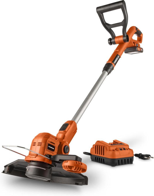 Powerplus dual power accu-grastrimmer powdpg75421 - 20 v en 260 mm ø, met accu en lader, 2-in-1 tuingereedschap als grastrimmer en kantensnijder voor uw tuin