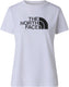 The north face w evolution half dome slim short sleeve dames outdoorshirt - tnf wit