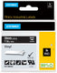 Dymo rhino industriële vinyl labels | 24 mm x 5,5 m | witte afdruk op zwart | zelfklevende labels voor rhino labelmanager labelprinters