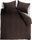 Ambiante cotton uni dekbedovertrek - effen - tweepersoons - 200x200 220 cm - bruin