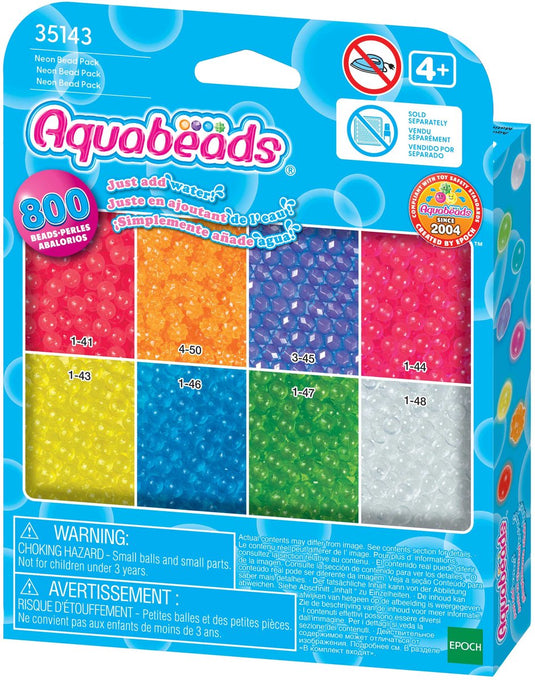 Aquabeads navulling neonkleuren- 800 parels