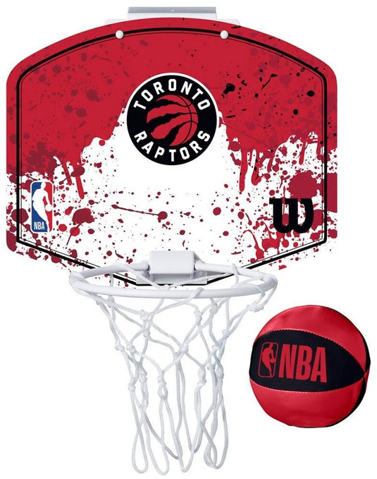 Wilson team mini hoop nba raptors set met bal en mini basketbalmand veelkleurig