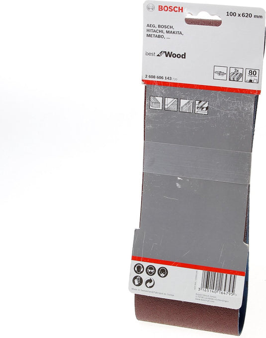 Bosch 3 banden 100x620 best wood+paint, 80
