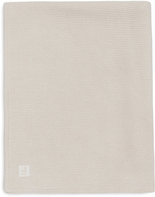 Jollein baby deken ledikant - 100x150cm - basic knit - oatmeal velvet