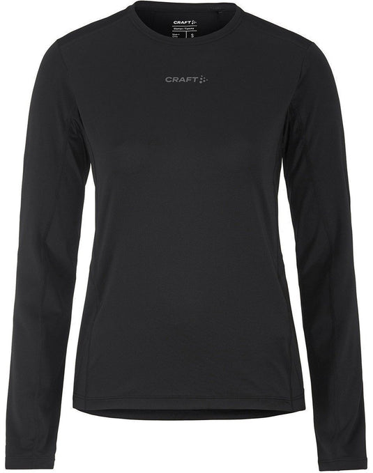 Craft adv essence ls tee 2 w dames sportshirt - zwart