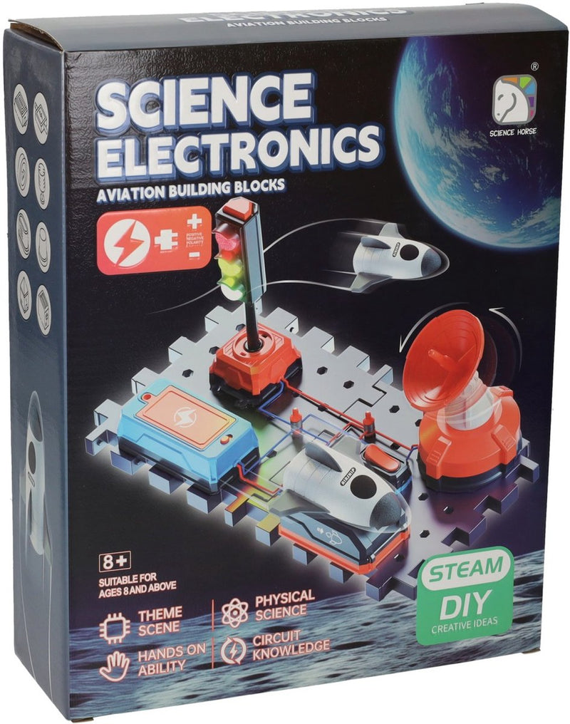 Load image into Gallery viewer, Lobbes science electronics elektro bouwset luchtvaart met stoplicht
