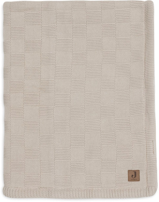 Jollein baby deken wieg - 75x100cm - box knit - warm sand velvet