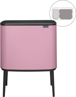 Brabantia bo touch bin prullenbak - 11 + 23 liter - afvalscheiding - lilac pink