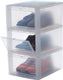 Iris schoenenbox large opbergbox - kunststof - transparant - set van 3
