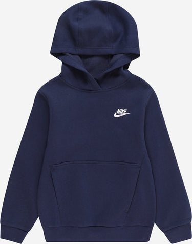 Nike k nsw club flc hdy lbr unisex sporttrui - navy - wit - maat xs