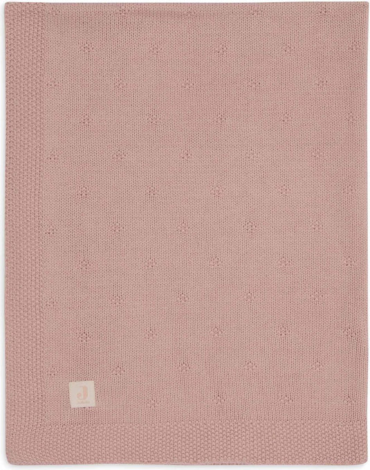 Jollein - deken wieg 75x100cm - wiegdeken, wiegdekentje, dekentje baby - cosy knit wild rose