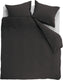 Ambiante cotton uni dekbedovertrek - effen - tweepersoons - 200x200 220 cm - antraciet