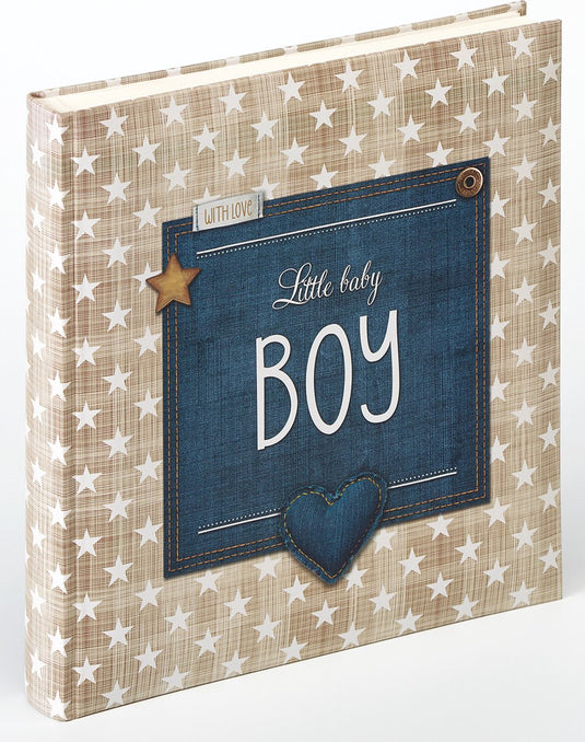 Walther uk-100-l little baby boy - fotoalbum - formaat 28x30,5 cm - blauw beige wit