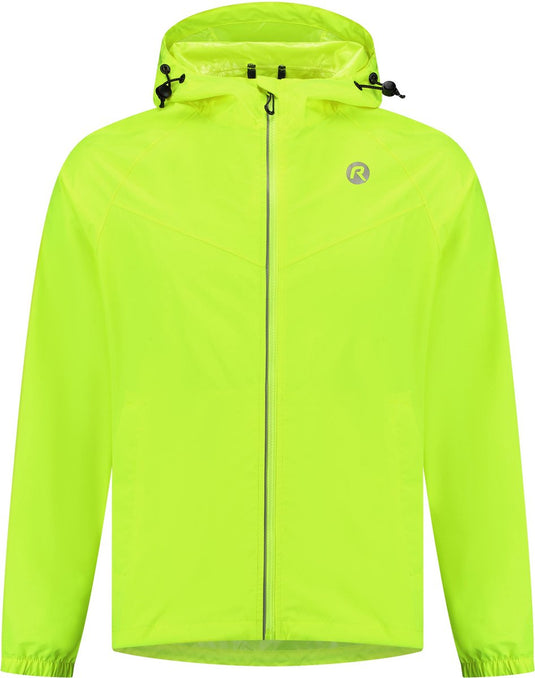 Rogelli commuter core regenjas unisex - waterdicht - fluorgeel - l