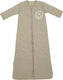 Meyco baby slub met smile applicatie baby slaapzak met afritsbare mouwen - taupe offwhite - 90cm - 2.5 tog