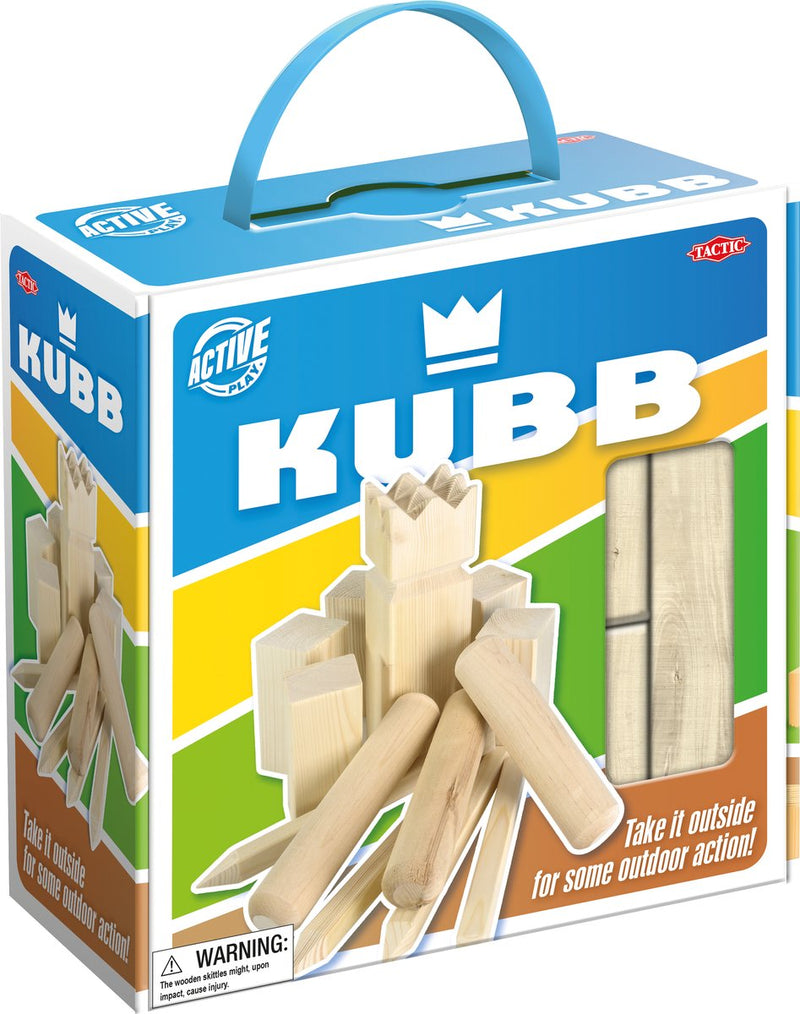 Load image into Gallery viewer, Tactic kubb – vang- en werpspel – origineel zweeds werpspel in handige draagbare doos – duurzaam grenenhout
