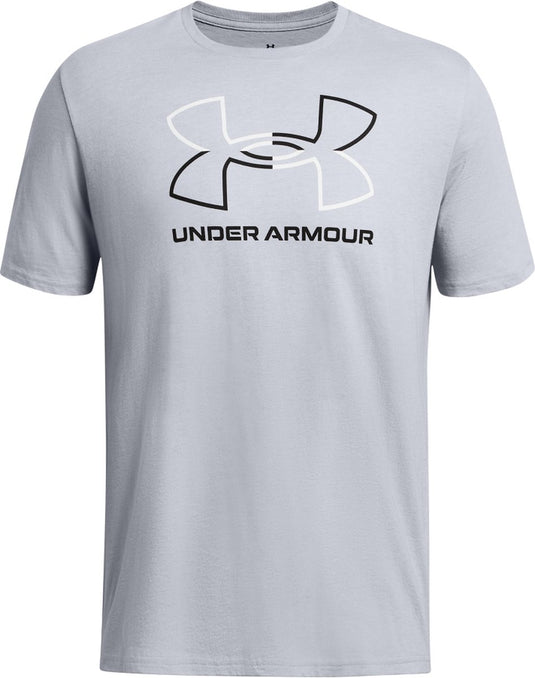 Under armour ua gl foundation update ss-gry heren sportshirt - mod grijs medium heather - wit - zwart
