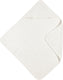 Meyco baby uni badcape - badstof - offwhite - 75x75cm