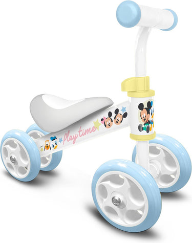Play Time Mickey loopfiets met 4 wielen Junior Wit Lichtblauw