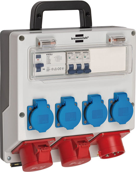 Brennenstuhl wandverdeler 4 16a ip44 3x ls 230v 16 a, 1xfi 40 a 4-polig 30ma
