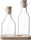 Lsa international l.s.a. serve olie azijnset - incl. eikenhouten plateau - 15 x 8,5 x 17 cm - glas