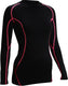 Avento compressieshirt - lange mouw - dames - zwart roze - maat 38