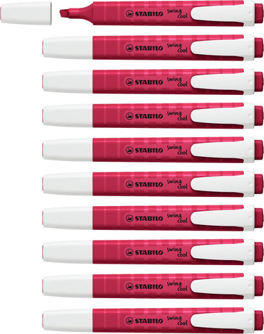 Stabilo swing cool - markeerstift - naturecolors wildflower - bordeaux - doos 10 stuks