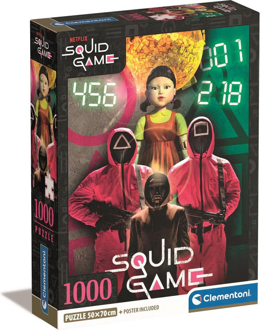 Clementoni - puzzel - 1000 stukjes - squid game - puzzel voor volwassenen
