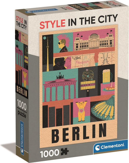 Clementoni - puzzel - 1000 stukjes - style in the city berlin - puzzel voor volwassenen