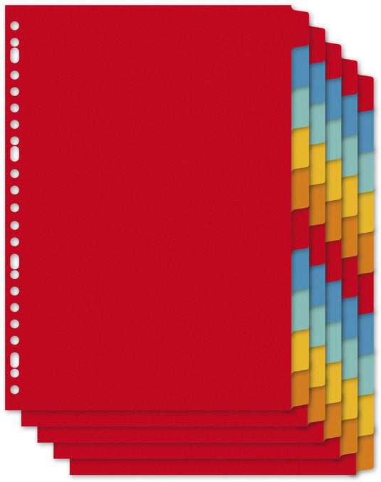 Kangaro tabbladen a4 - 10-delig - blanco tabs - karton - krimp a 5 sets - pe410m-5