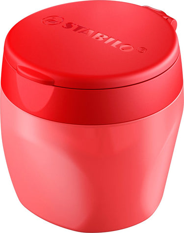 Stabilo woody 3 in 1 puntenslijper - robuuste containerpuntenslijper - voor extra dikke potloden - rood