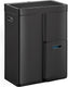 Eko - mirage plus sensor recycler 30+15+15 liter - powder coated steel plastic - zwart - prullenbak