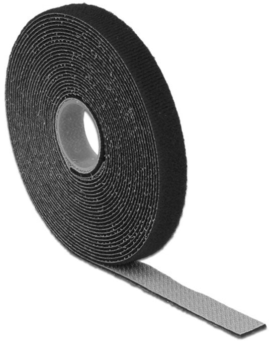 Delock klittenband rol 13mm zwart (5 meter)