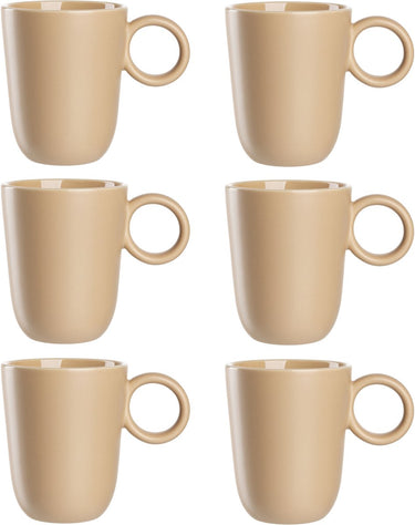 Leonardo roma mok 400ml abrikoos - set 6