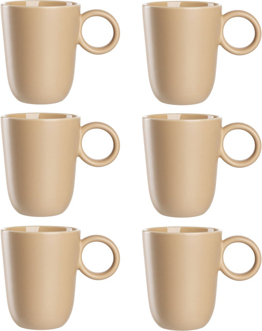 Leonardo roma mok 400ml abrikoos - set 6