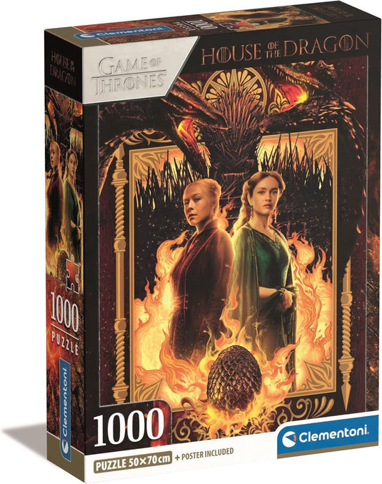 Clementoni - puzzel - 1000 stukjes - house of the dragon - puzzel voor volwassenen