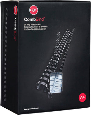 Gbc combbind bindruggen zwart - a4 - 19 mm - 100 stuks