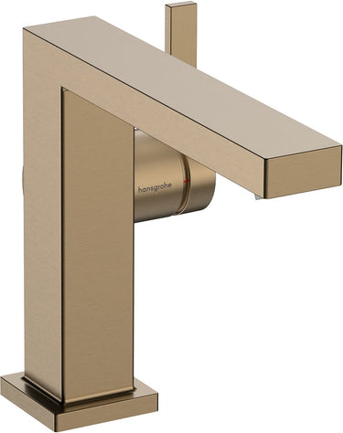 Hansgrohe tecturis e - wastafelkraan - ééngreeps bediening - coolstart energiebesparend - met trekwaste - 110mm maat - brushed bronze