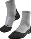 Falke tk2 cool short anti-blaar dik lyocell functioneel materiaal wandelsokken heren grijs - maat 42-43
