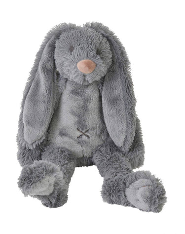 Happy horse konijn richie knuffel 28cm - donkergrijs - baby knuffel
