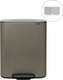 Brabantia bo prullenbak - 2 x 30 liter - afvalscheiding - platinum