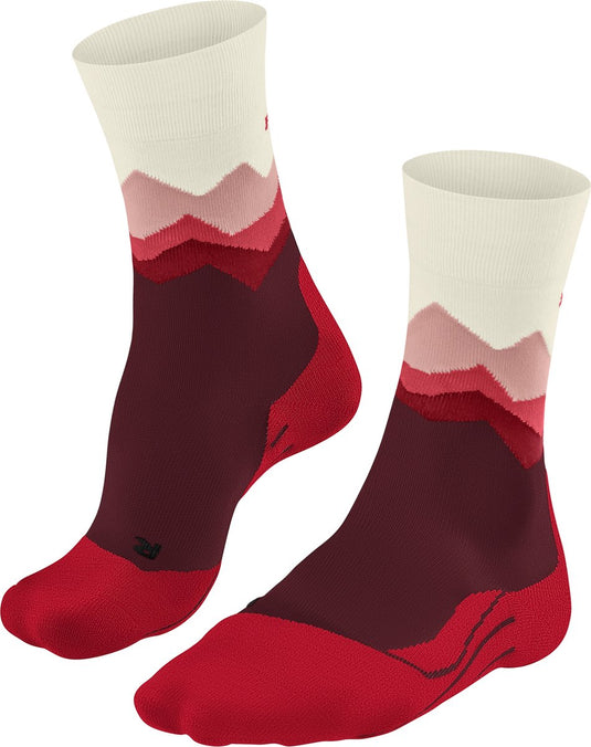 Falke tk2 anti-blaar dik wol functioneel materiaal wandelsokken dames rood - maat 35-36