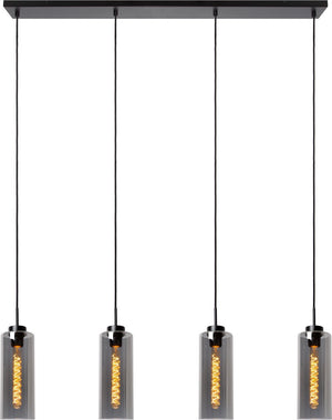 Lucide bruno - hanglamp - 4xe27 - fumé