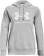 Under armour ua rival fleece big logo hd dames sporttrui - grijs - wit
